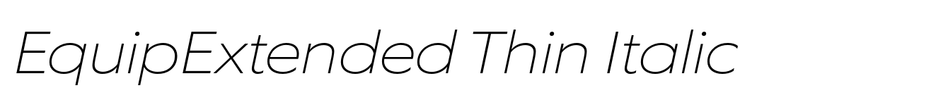 EquipExtended Thin Italic